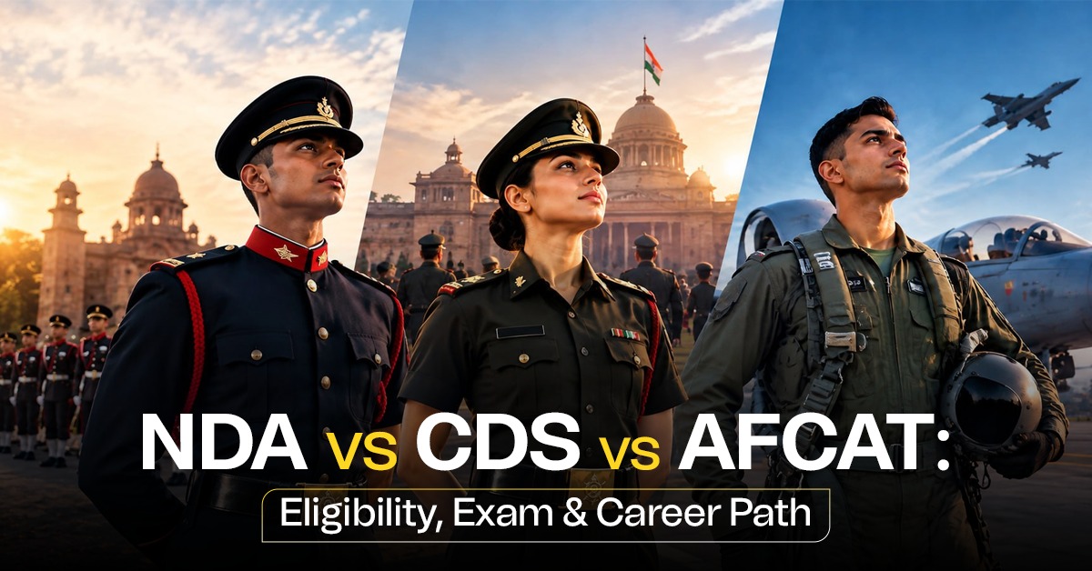 NDA vs CDS vs AFCAT: Eligibility, Exam & Career Path