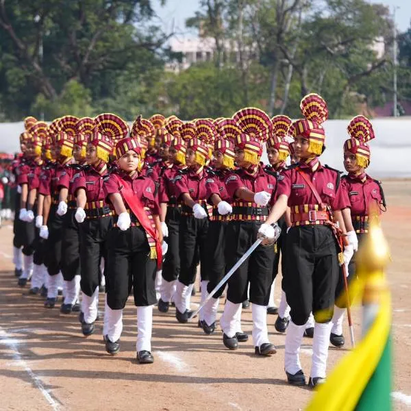 Cadets marching during parade