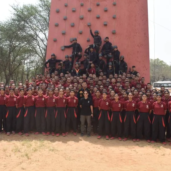 Cadets during outdoor military training