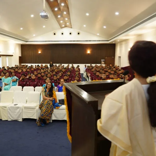 Students attending a training seminar