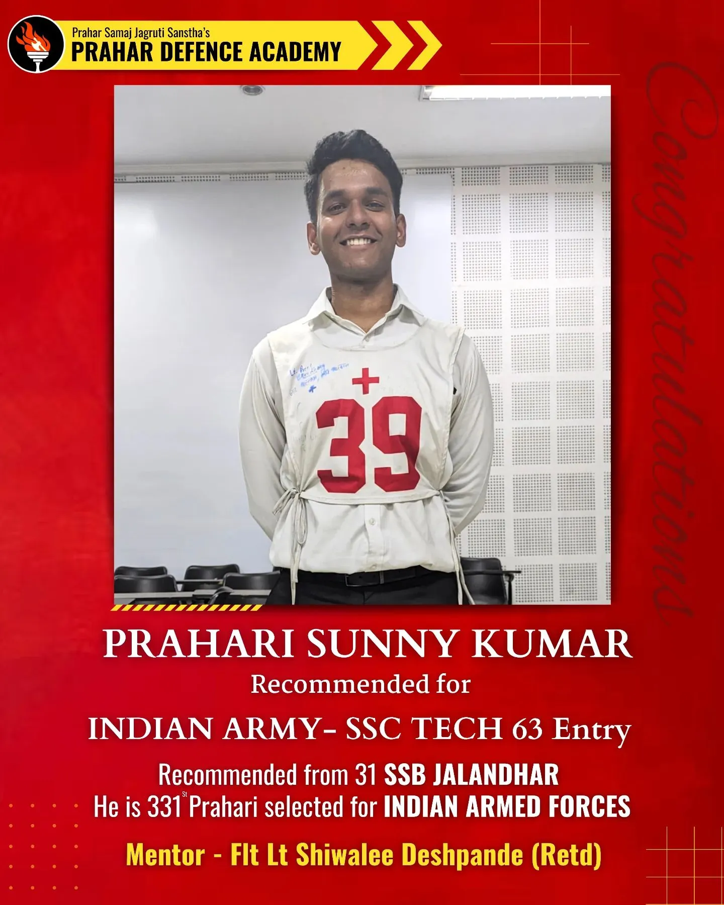Indian Army SSC Tech student selection
