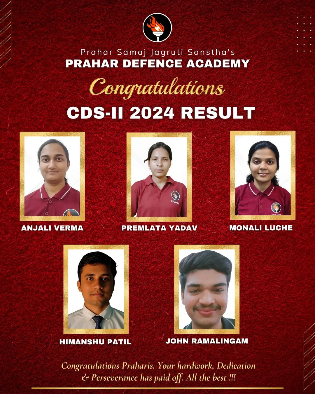 CDS-II 2024 result selected candidates