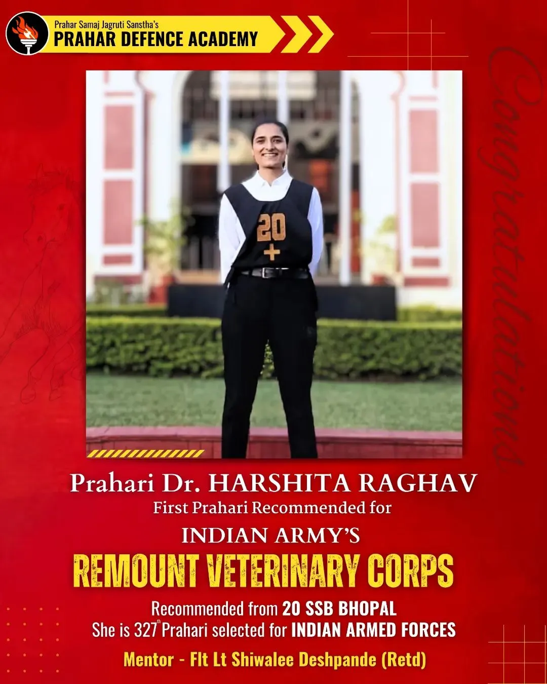 Indian Army Remount Veterinary Corps selection